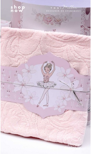 Trusou de botez cu mica balerina tutu tiara eleganta si broderie personalizata 2